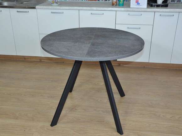 Стол обеденный Нарди Черный / Цемент темный