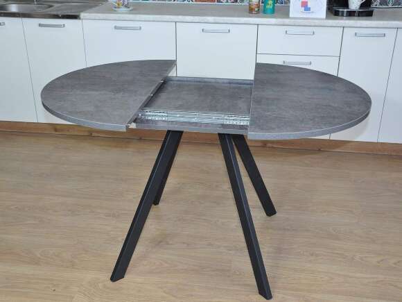 Стол обеденный Нарди Черный / Цемент темный