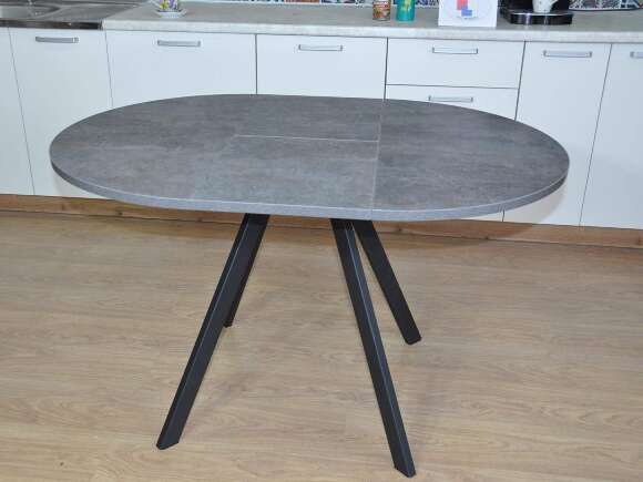 Стол обеденный Нарди Черный / Цемент темный