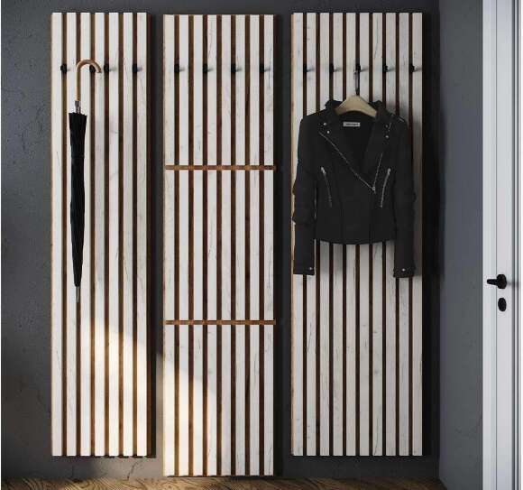 Вешалка 3-х ярусная Кано КПВ-3, Дуб крафт табачный, Дуб крафт белый Вешалка 3-х ярусная Кано КПВ-3, Дуб крафт табачный, Дуб крафт белый