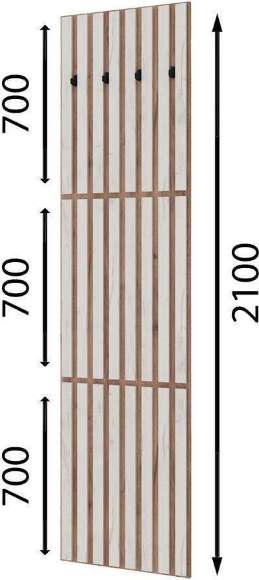 Вешалка 3-х ярусная Кано КПВ-3, Дуб крафт табачный, Дуб крафт белый Вешалка 3-х ярусная Кано КПВ-3, Дуб крафт табачный, Дуб крафт белый