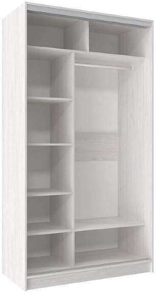 Шкаф-купе двухдверный с зеркалом 1200 Домашний Ясень Анкор светлый