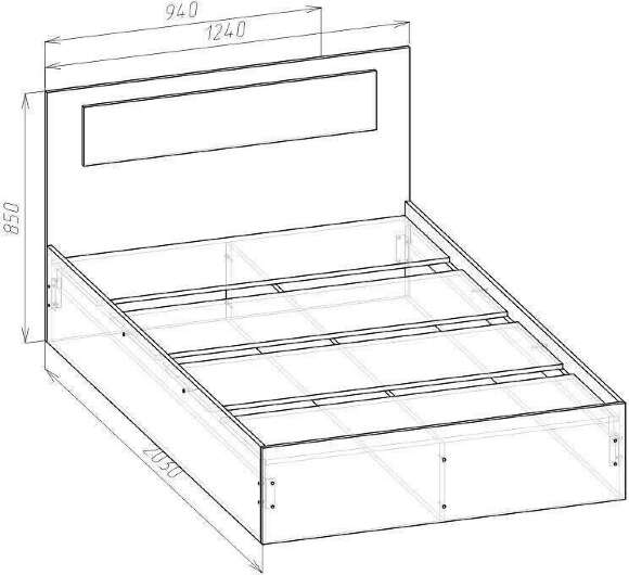 Кровать Соня (0,9),Венге,дуб молочный