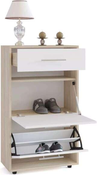 Тумба для обуви ТП-2 Дуб сонома/Белый Тумба для обуви ТП-2 Дуб сонома/Белый