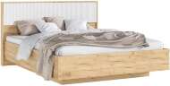 С/Г Марвэл Кровать парящая 1,6м (ортопед металл) (Браш Вайт/Дуб Крафт, Дуб Крафт)