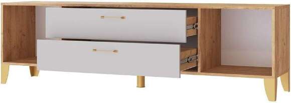 Тумба под телевизор Парус-13, Дуб крафт золотой, Кашемир