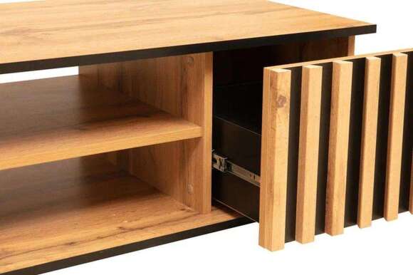 Модульная гостиная Либерти 3 (опора h20) Дуб вотан/Черный