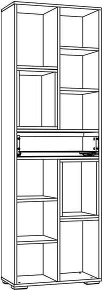 НМ 011.94 Стеллаж Summit / ясень анкор темный / капучино