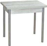 Эко 80х60 стол обеденный раскладной / Ясень светлый/металлик