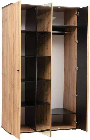 Шкаф для одежды Либерти 51.14, Дуб Вотан, Черный