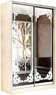 Шкаф-купе Тринити 4 1,35 м, Сандал светлый