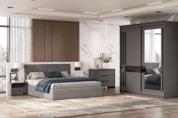 Шкаф-купе №25 2,0м Блэк Лайт Графит серый/Лакобель/Черный матовый Шкаф-купе №25 2,0м Блэк Лайт Графит серый/Лакобель/Черный матовый