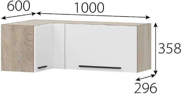 КГ Этна Шкаф навесной барный 10МУ1Я Софт Вайт