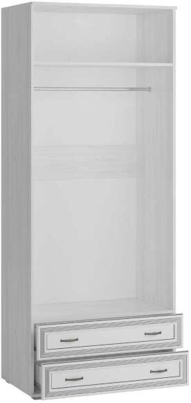 Шкаф двухдверный с зеркалом Ливорно ЛШ-23 (Домани) Ясень Анкор светлый