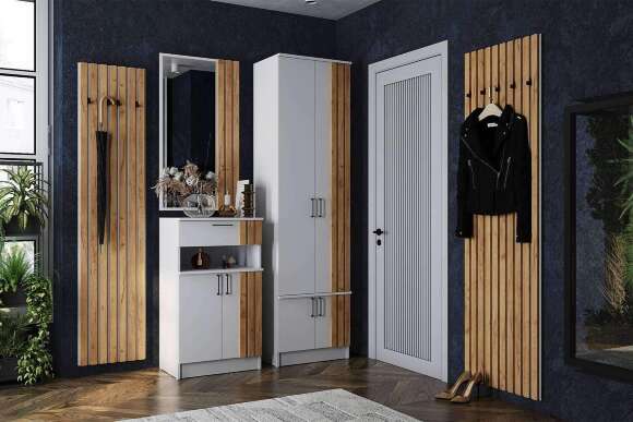 Вешалка Кано 450 КПВ-1, Белый, Дуб крафт золотой