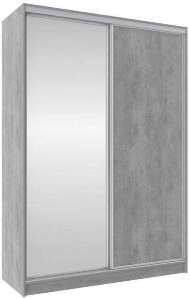 Шкаф-купе двухдверный с зеркалом 1600 Домашний Atelier светлый