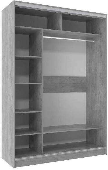 Шкаф-купе двухдверный с зеркалом 1600 Домашний Atelier светлый