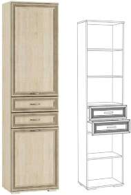 Шкаф-пенал с ящиками ЛШ-3 Ливорно DOMANI (Дуб Сонома) Шкаф-пенал с ящиками ЛШ-3 Ливорно DOMANI (Дуб Сонома)