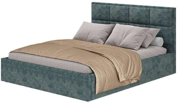Кровать 160х200 с подъемным механизмом Линда, морская волна