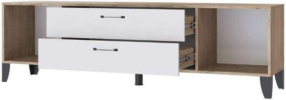 Тумба под телевизор Парус-13, Дуб крафт серый, Белый Тумба под телевизор Парус-13, Дуб крафт серый, Белый