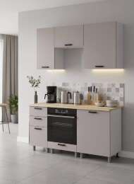 МК Аленушка 1,6м в.7 Лаванда Кашемир,скоба черный,сонома