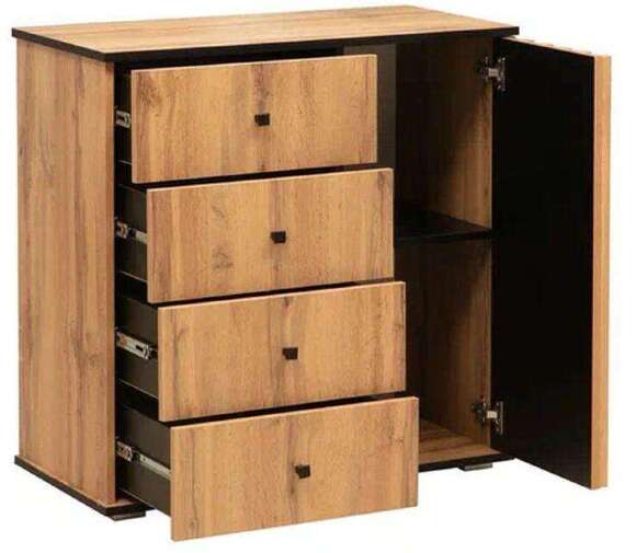 Комод Либерти 51.05 (опора h20) Дуб вотан/Черный