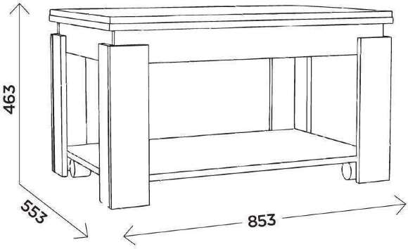 Столик журнальный Януш 1, дуб баррик