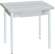 Эко 80х60 стол обеденный раскладной с ящиком / бетон белый/белый
