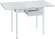 Эко 80х60 стол обеденный раскладной с ящиком / бетон белый/белый