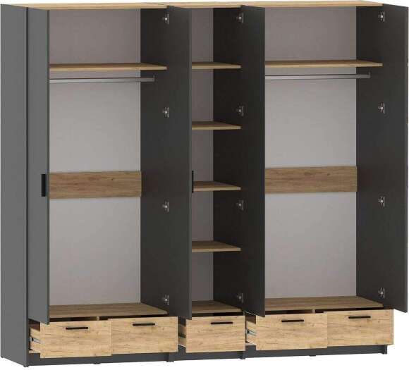 Спальня Оттавия 5 Антрацит / Дуб золотой Спальня Оттавия 5 Антрацит / Дуб золотой