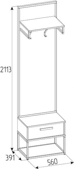 Вешалка с тумбой Nature 74 Глазов-мебель