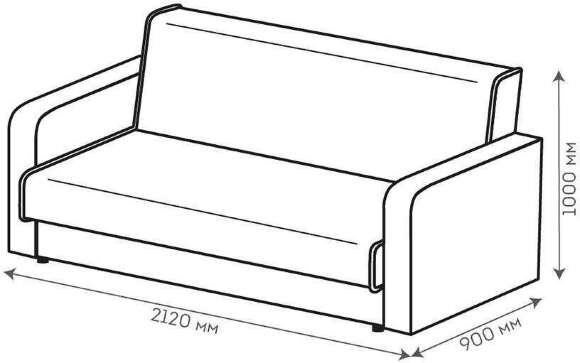 Диван Лайт, коричневый Диван Лайт, коричневый