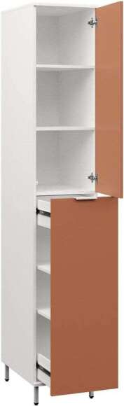 Марвэл Шкаф-пенал 16.316.02 Белый PE шагрень / Плэйн / Безмолвная Пустыня