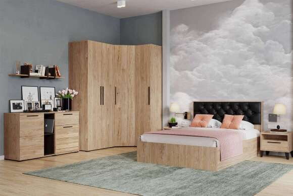 Шкаф угловой МШ-25 Модена (Домани) гикори рокфорд