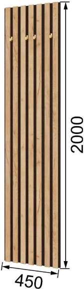 Вешалка Кано 450 КПВ-1, Венге, Дуб крафт золотой