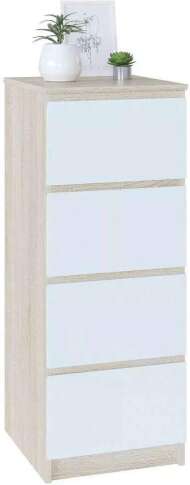Комод Т-4Р Дуб Сонома/Белый
