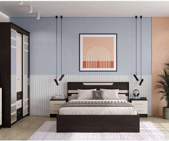 Спальня Юнона Комплект (Венге / Дуб Молочный) Спальня Юнона Комплект (Венге / Дуб Молочный)