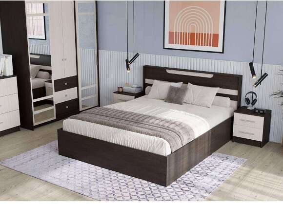 Спальня Юнона Комплект (Венге / Дуб Молочный) Спальня Юнона Комплект (Венге / Дуб Молочный)