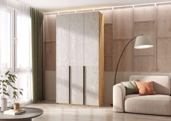 Марвэл Шкаф 3-х ств. (1200) (Мальта, Дуб Крафт)