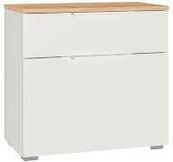 Октава Тумба для обуви 16.127 Белый шагрень/Дуб Вотан