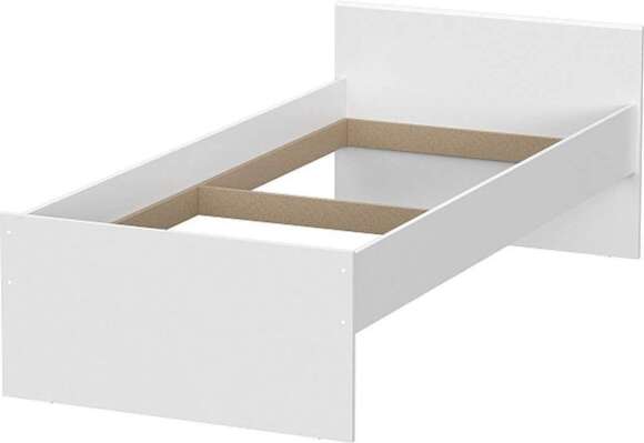 Токио кровать одинарная 0,9 с основанием / Белый текстурный