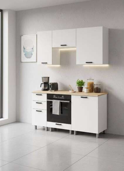 МК Аленушка 1,6м в.7 Лаванда Молочный,скоба черный,сонома