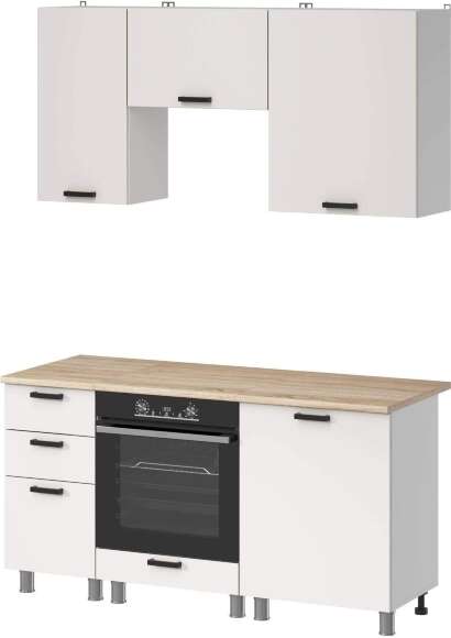 МК Аленушка 1,6м в.7 Лаванда Молочный,скоба черный,сонома