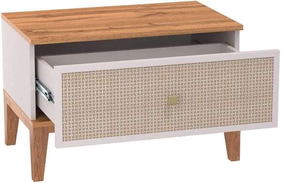 60.10 тумба прикроватная Бора Кашемир/Дуб Вотан 60.10 тумба прикроватная Бора Кашемир/Дуб Вотан