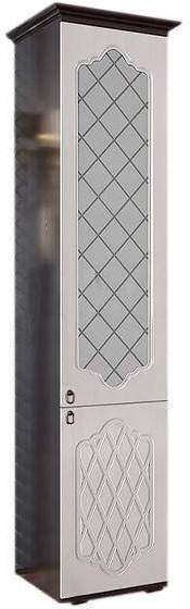 Пенал со стеклом Престиж жемчуг / венге