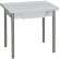 Эко 80х60 стол обеденный раскладной с ящиком / бетон белый/металлик