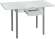 Эко 80х60 стол обеденный раскладной с ящиком / бетон белый/металлик