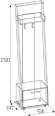 Вешалка с тумбой Nature 77 Глазов-мебель Вешалка с тумбой Nature 77 Глазов-мебель