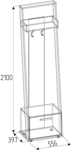 Вешалка с тумбой Nature 77 Глазов-мебель Вешалка с тумбой Nature 77 Глазов-мебель