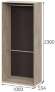 Корпус шкафа 100 Этна (Арника)